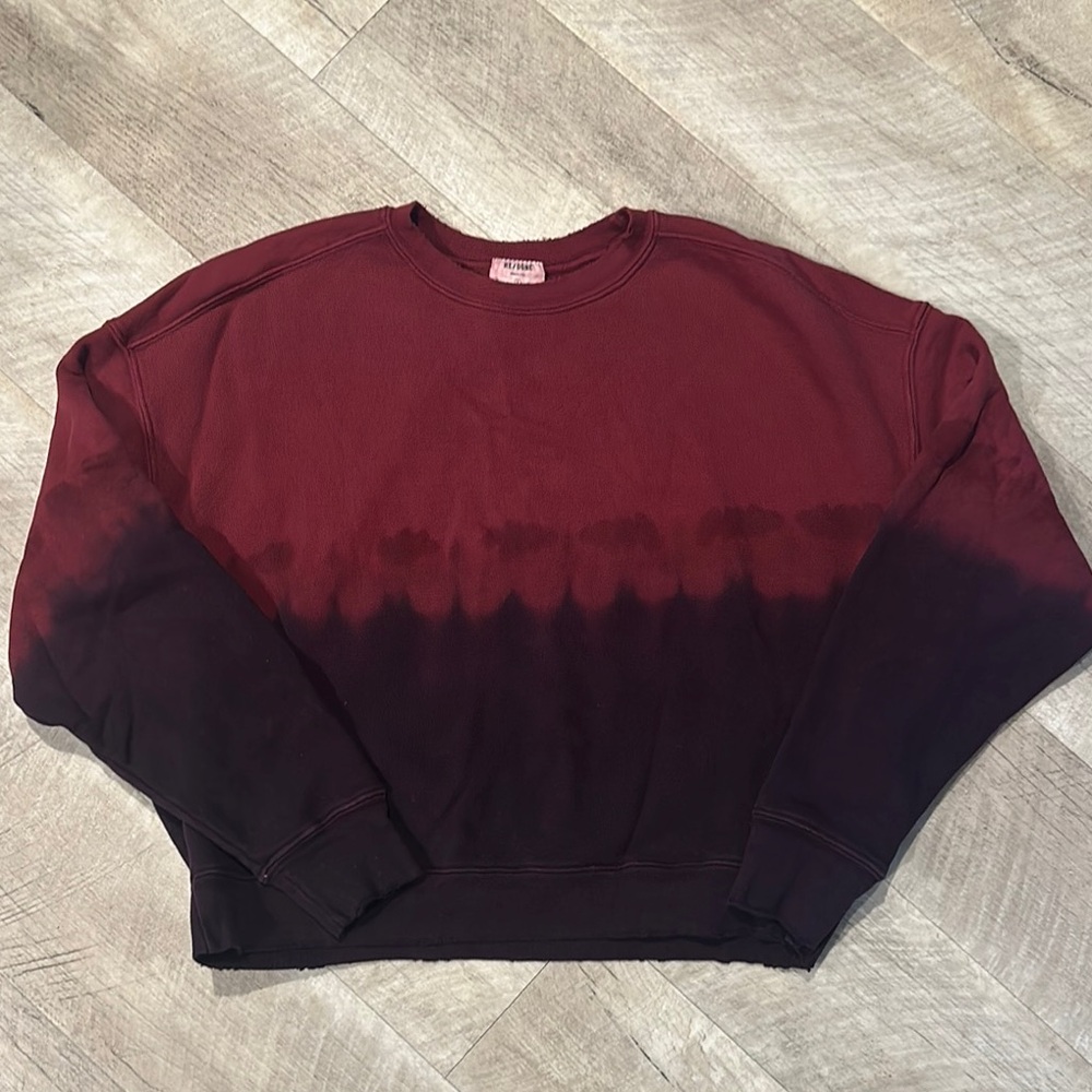 Burgundy/Deep purple Ombre crewneck